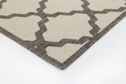 Sisalo | Geometric Rug - Cream & Grey