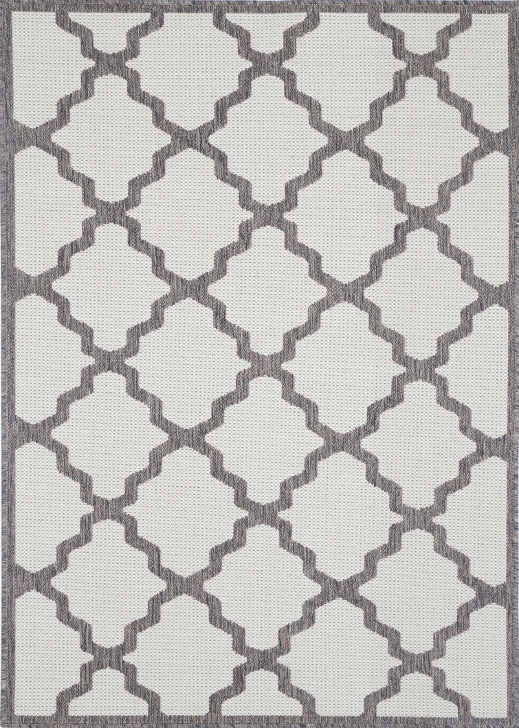 Sisalo | Geometric Rug - Cream & Grey
