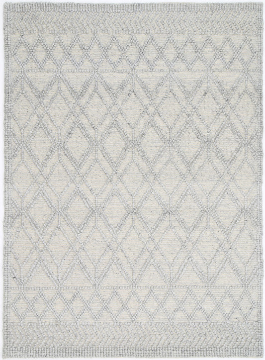 Himalaya | Cobblestone Tribal Wool Rug - Grey