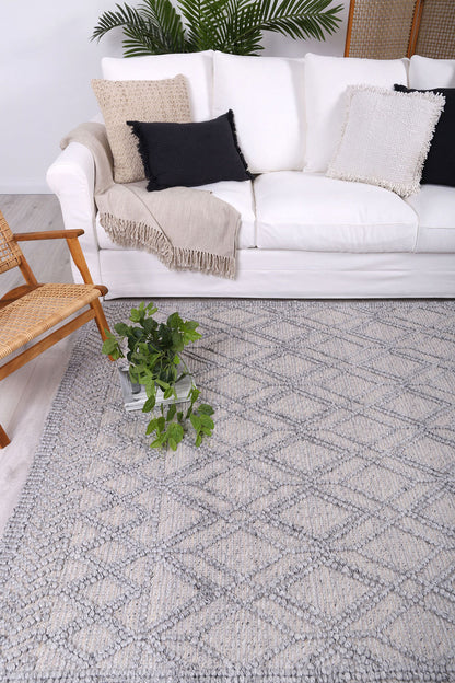 Himalaya | Cobblestone Tribal Wool Rug - Grey