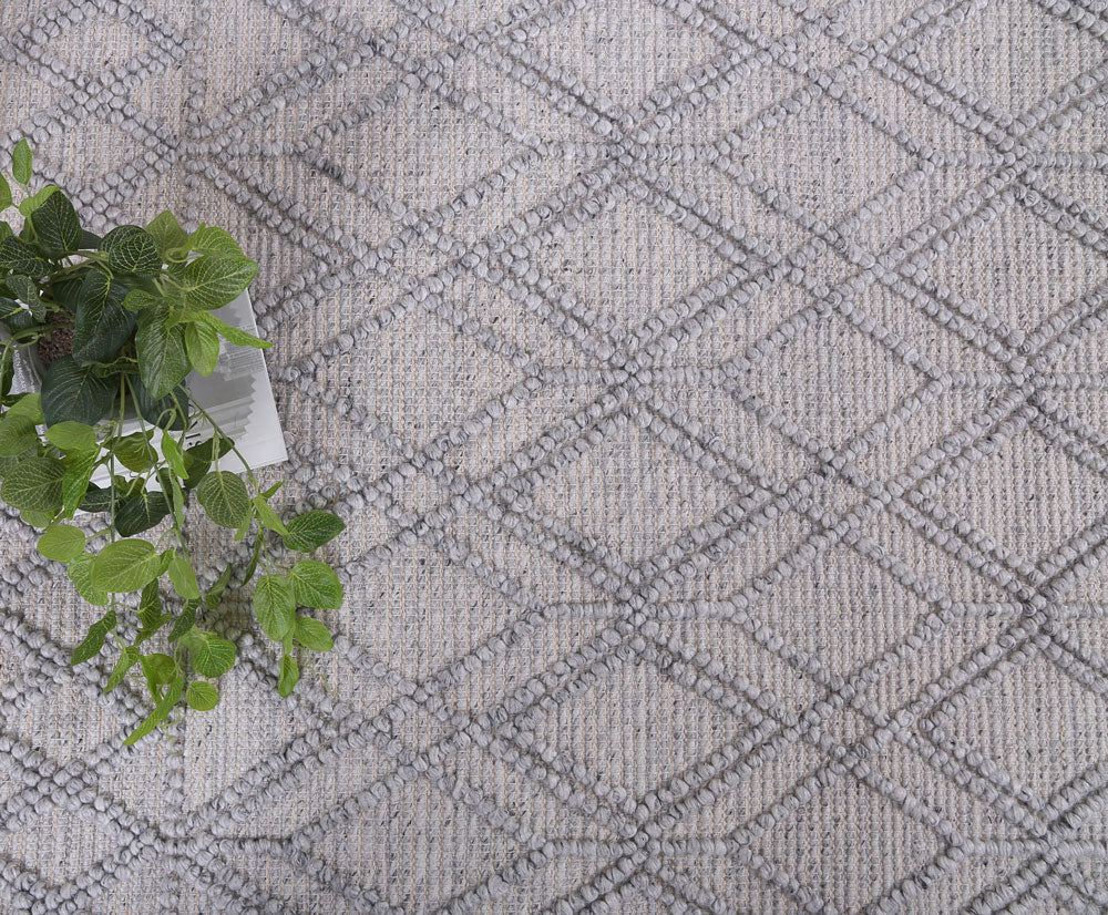 Himalaya | Cobblestone Tribal Wool Rug - Grey