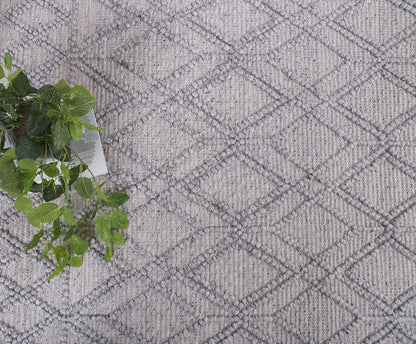 Himalaya | Cobblestone Tribal Wool Rug - Grey