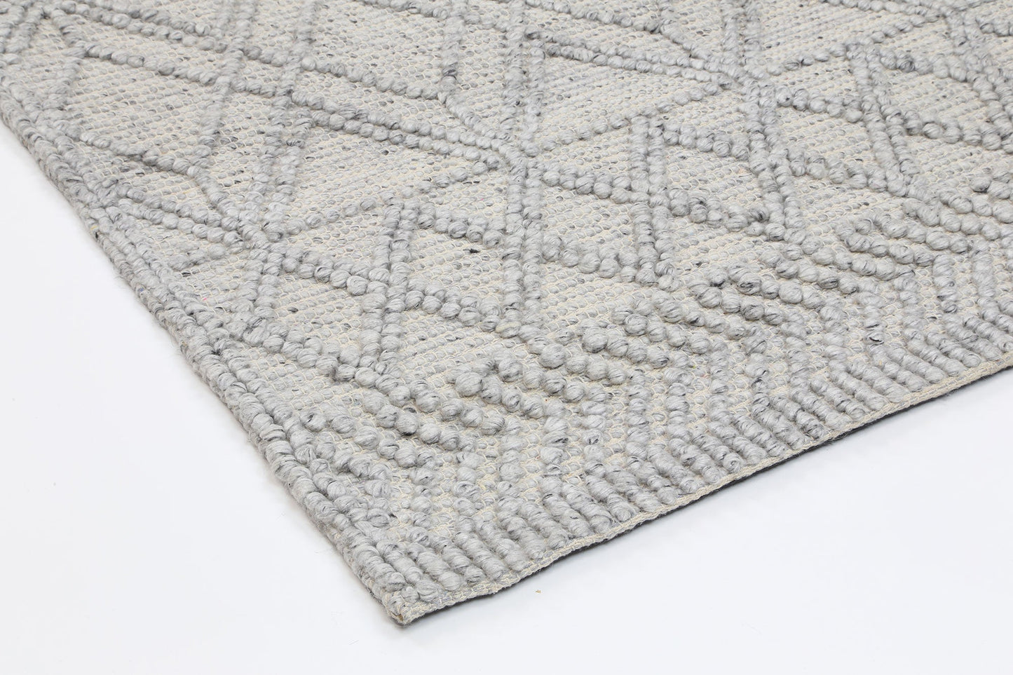 Himalaya | Cobblestone Tribal Wool Rug - Grey