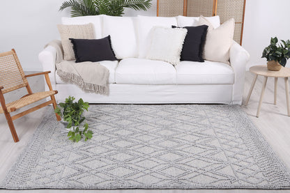 Himalaya | Cobblestone Tribal Wool Rug - Grey
