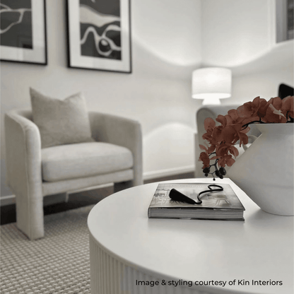 Kendall | Linen Blend Occasional Chair Natural - Mirra Interiors