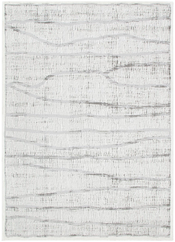 Sierra Abstract Silver Lines Rug – Mirra Interiors