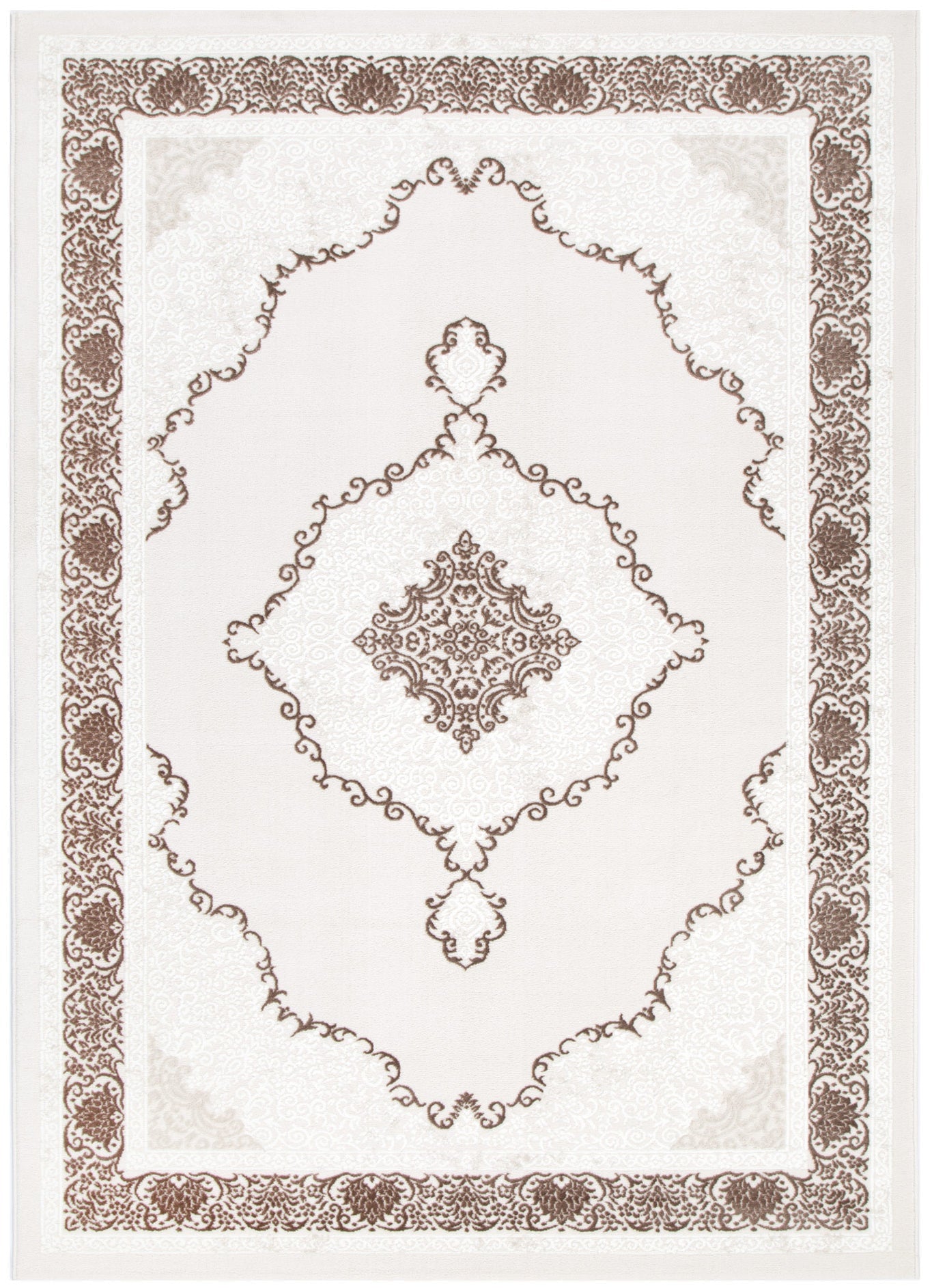 Amalfi Oriental Medallion Brown Rug - AMAL05