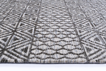 Amritsar | Ramdass Cotton Blend Rug - Charcoal & Beige