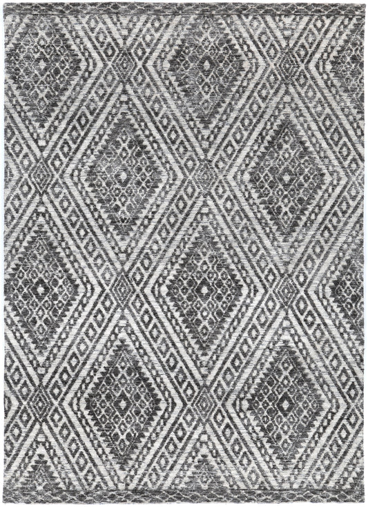 Amritsar | Majitha Cotton Blend Rug - Charcoal & Beige