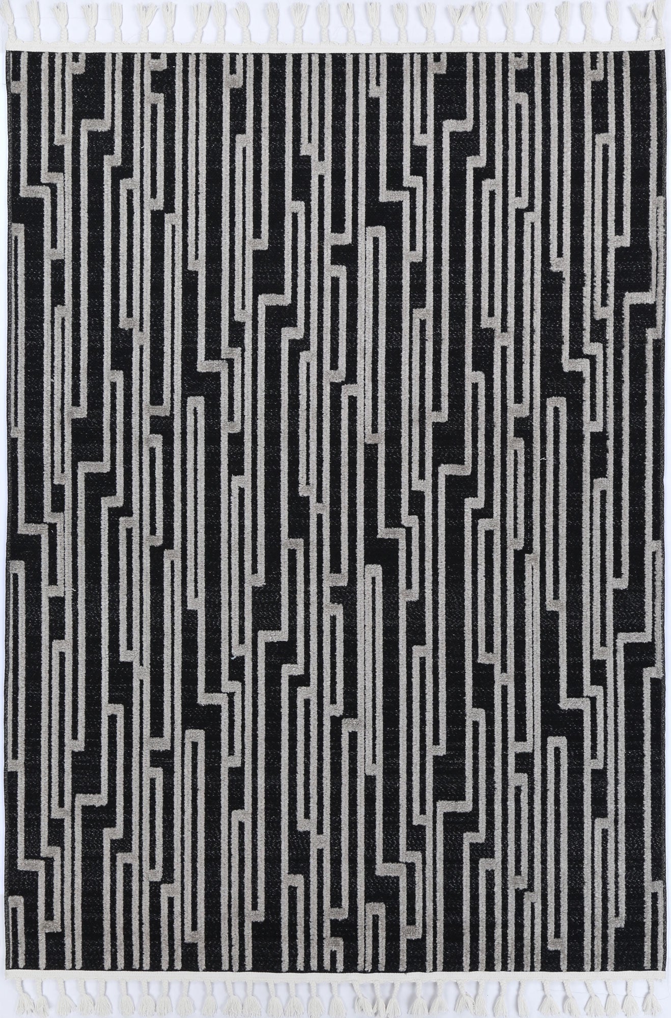 Ares | Arcadia Geomteric Black and White Rug
