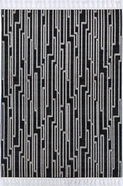 Ares | Arcadia Geomteric Black and White Rug