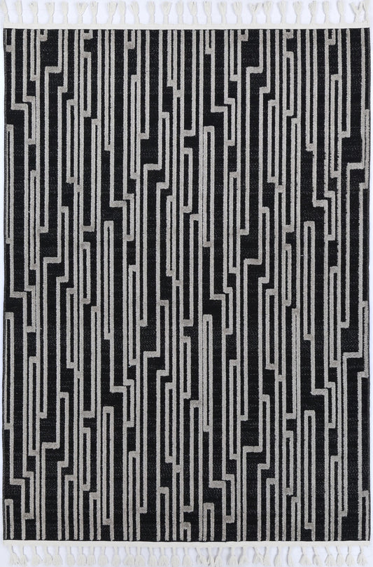 Ares | Arcadia Geomteric Black and White Rug