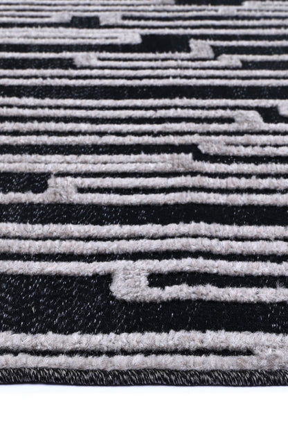 Ares | Arcadia Geomteric Black and White Rug