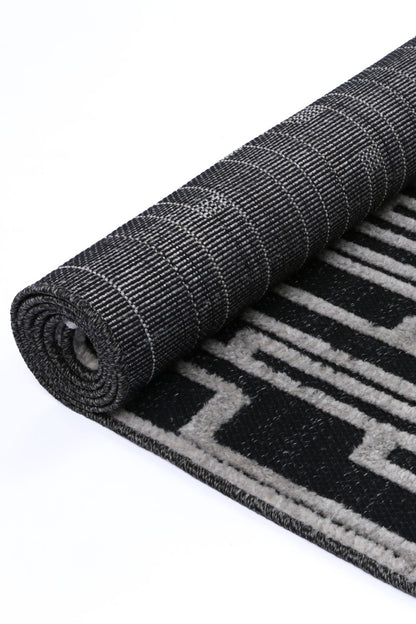 Ares | Arcadia Geomteric Black and White Rug