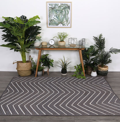 Artisan | Chevron Flatweave Rug - Grey