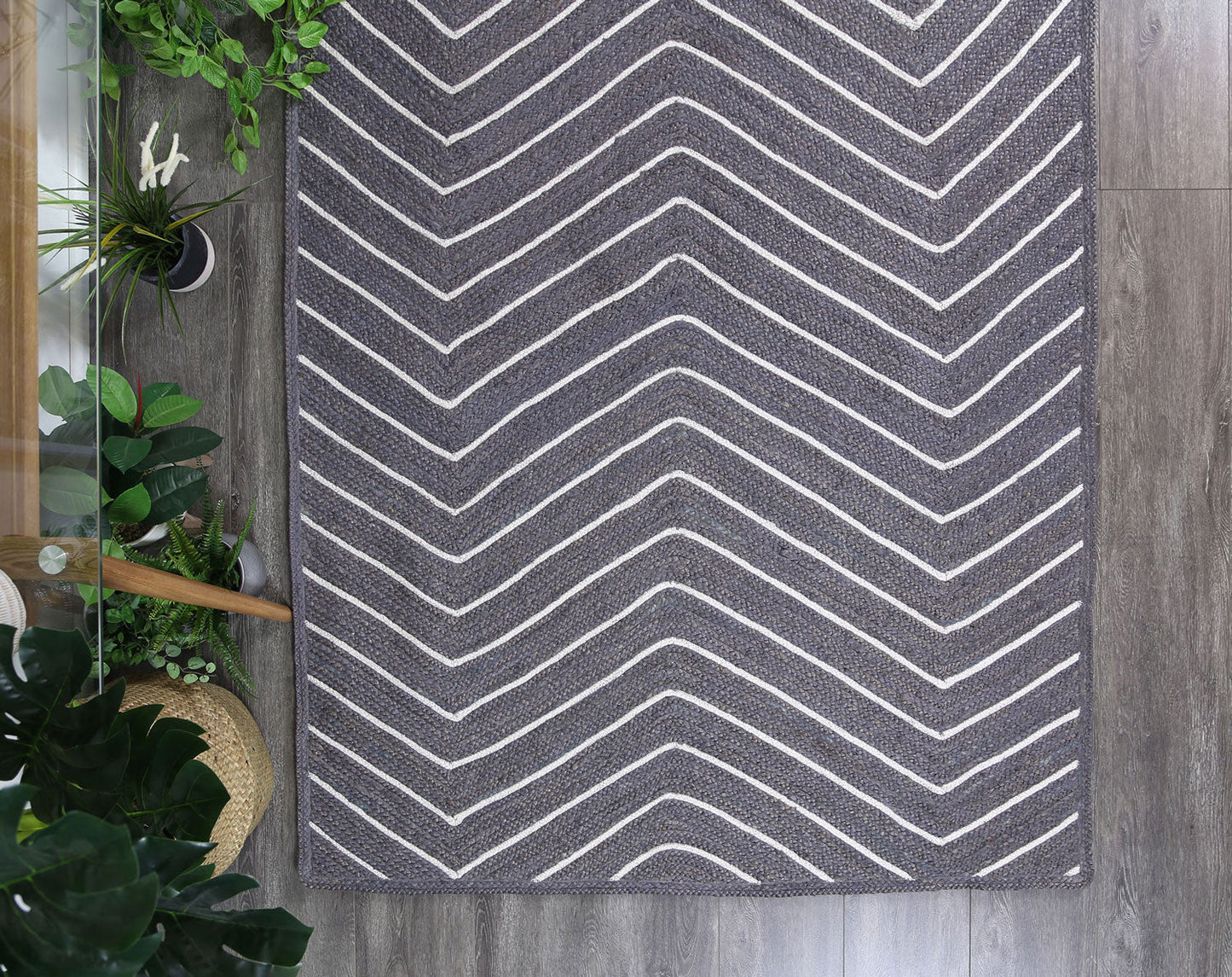 Artisan | Chevron Flatweave Rug - Grey