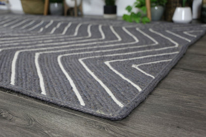 Artisan | Chevron Flatweave Rug - Grey