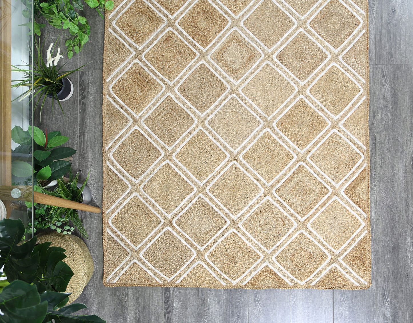 Artisan | Parquetry Flatweave Rug - Beige