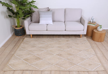 Artisan | Diamond Flatweave Rug - Pearl