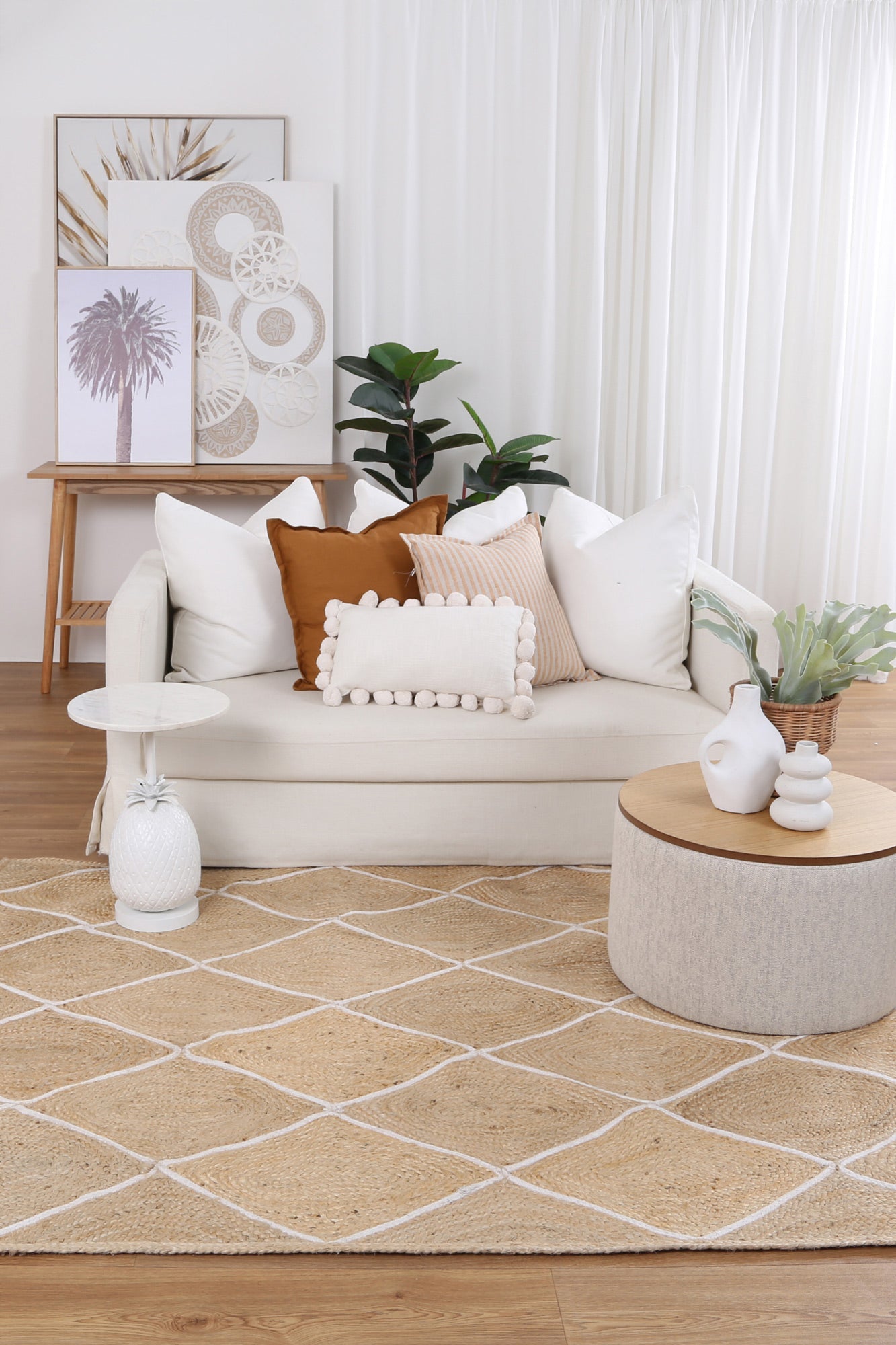 Artisan | Diamond Flatweave Rug - Natural