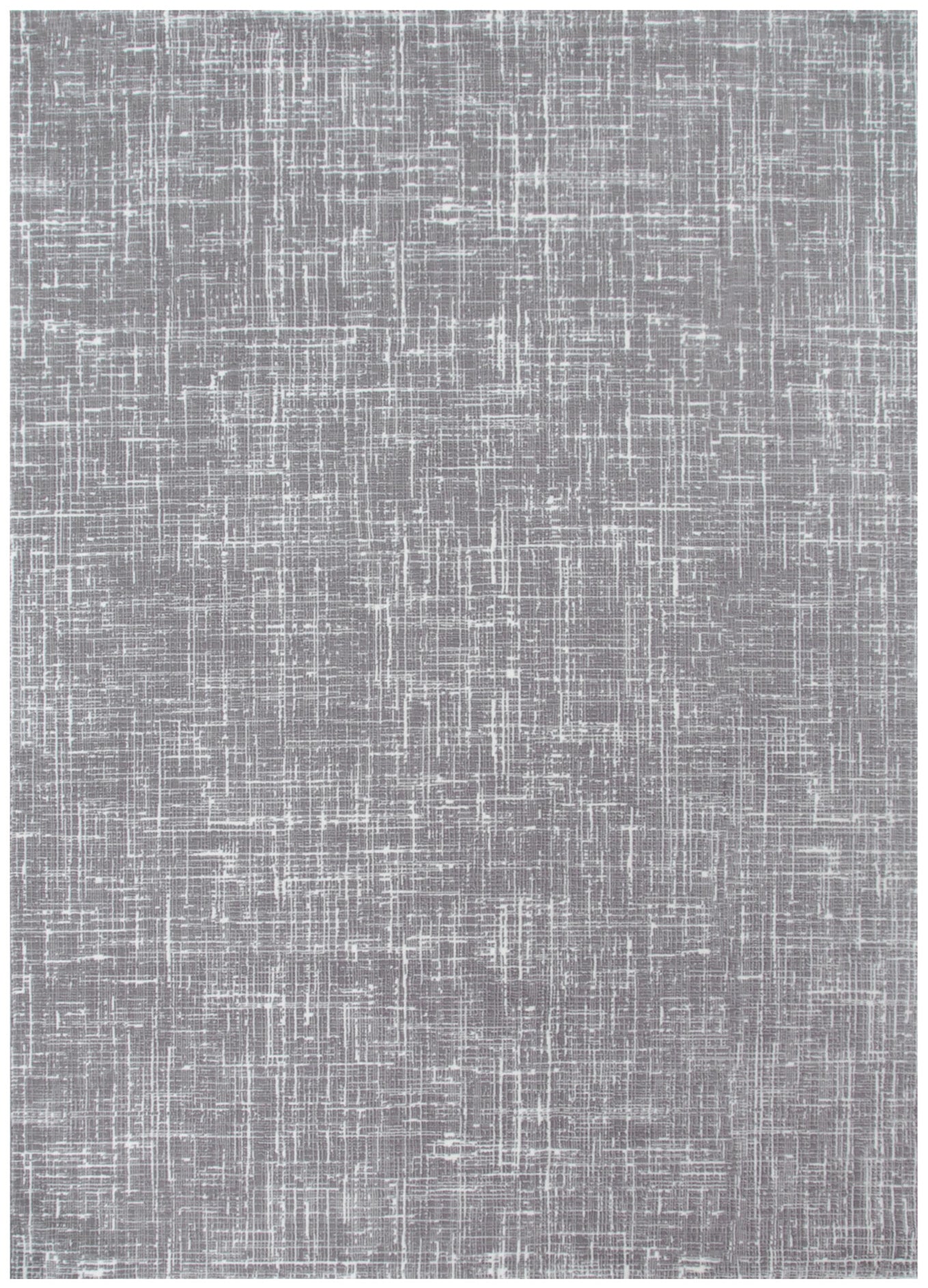 Atina | Distressed Geo Lines Rug - Grey