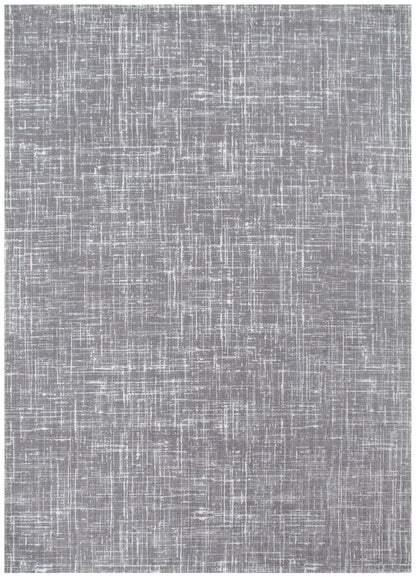 Atina | Distressed Geo Lines Rug - Grey