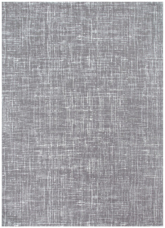 Atina | Distressed Geo Lines Rug - Grey