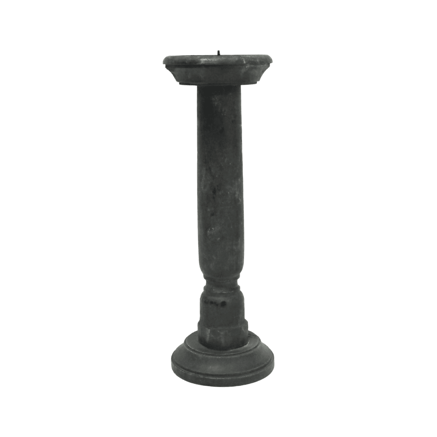Ulysis | Antique Wood Candle Stand Washed Black (assorted) - Mirra Interiors