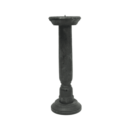 Ulysis | Antique Wood Candle Stand Washed Black (assorted) - Mirra Interiors