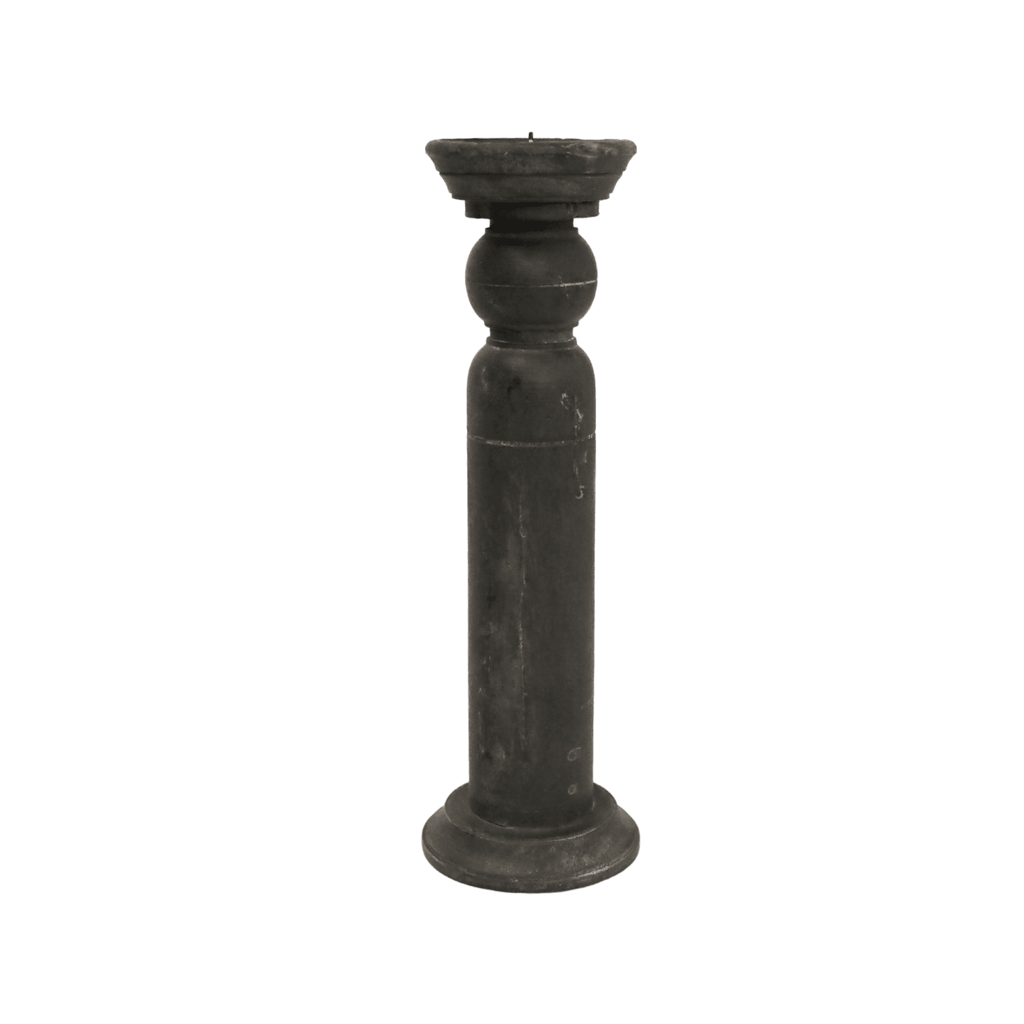 Ulysis | Antique Wood Candle Stand Washed Black (assorted) - Mirra Interiors