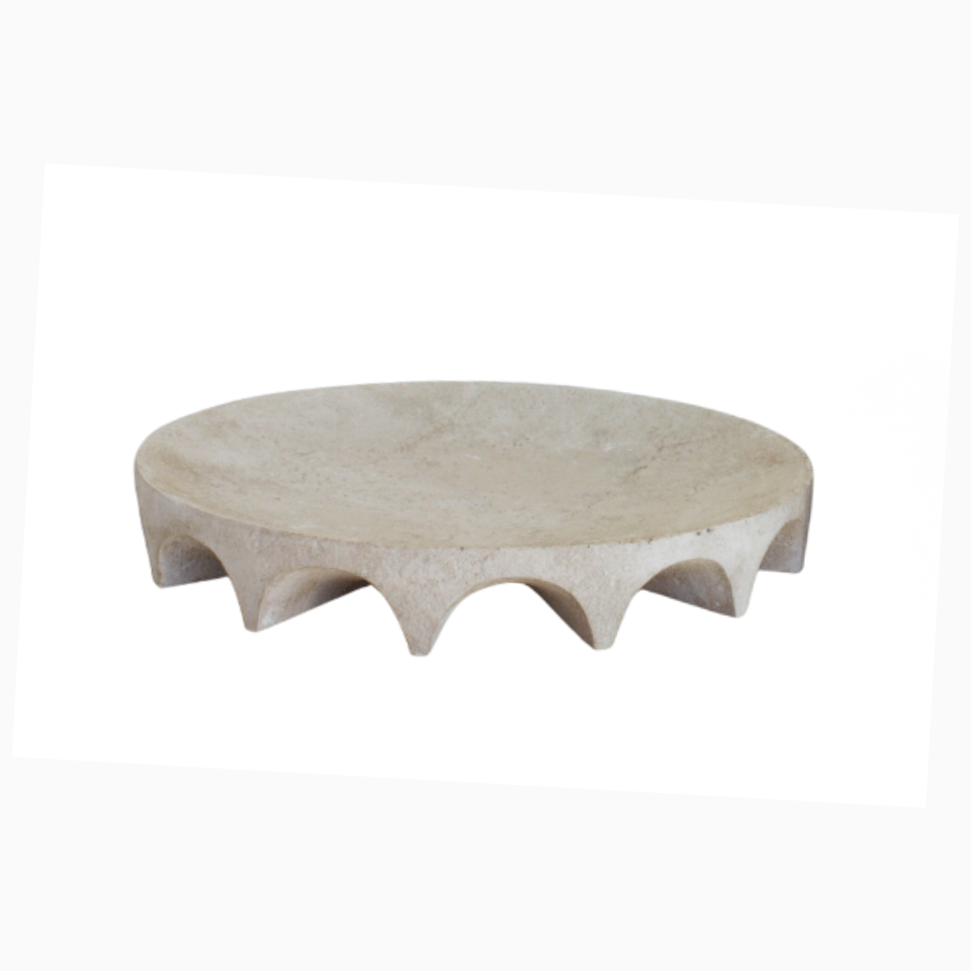 Arcus | Scalloped Decorative Bowl - Natural (Large)