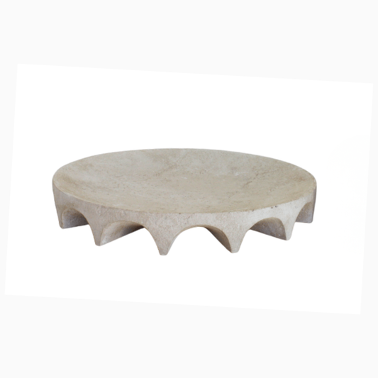 Arcus | Scalloped Decorative Bowl - Natural (Large)