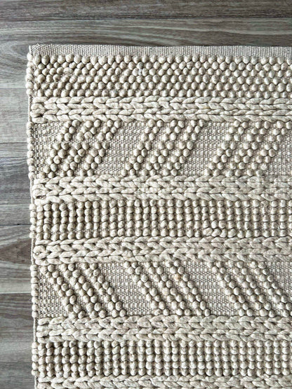Zuri | Chevron Wool Rug Cream - Mirra Interiors