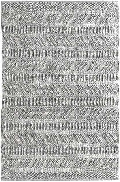 Zuri | Chevron Wool Rug Spotted Grey - Mirra Interiors