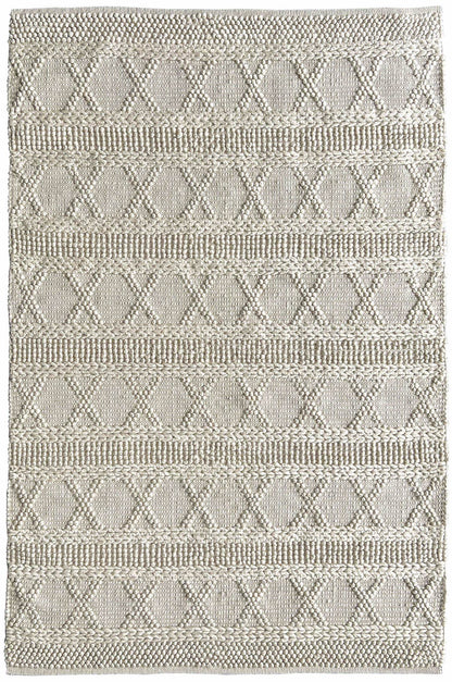 Zuri | Cross Wool Rug Cream - Mirra Interiors