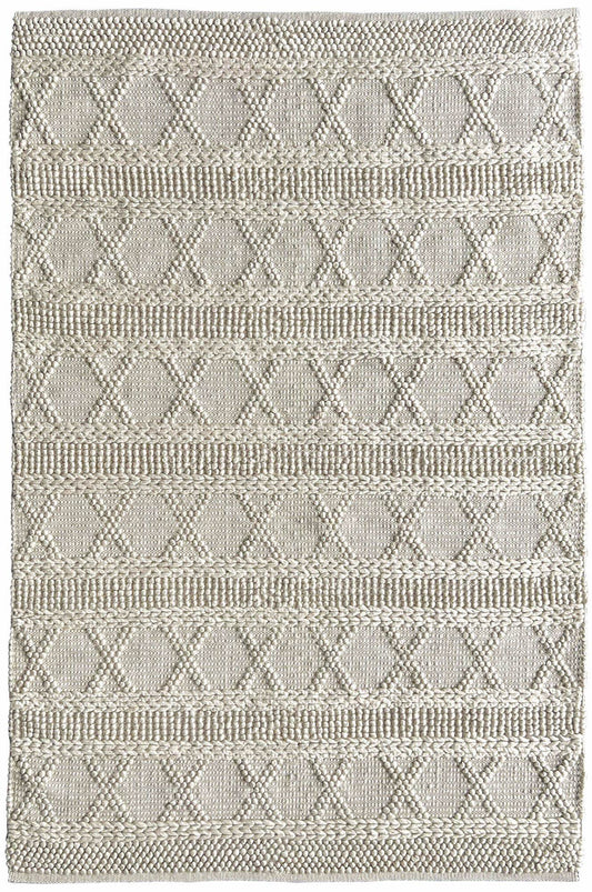 Zuri | Cross Wool Rug Cream - Mirra Interiors