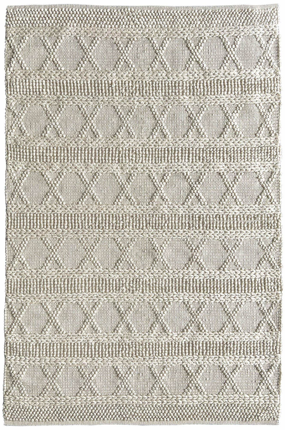 Zuri | Cross Wool Rug Cream | Mirra Interiors