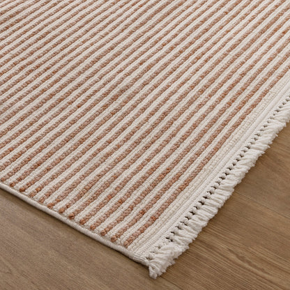 Berno | Loop Stripes Rug - Pink & Ivory