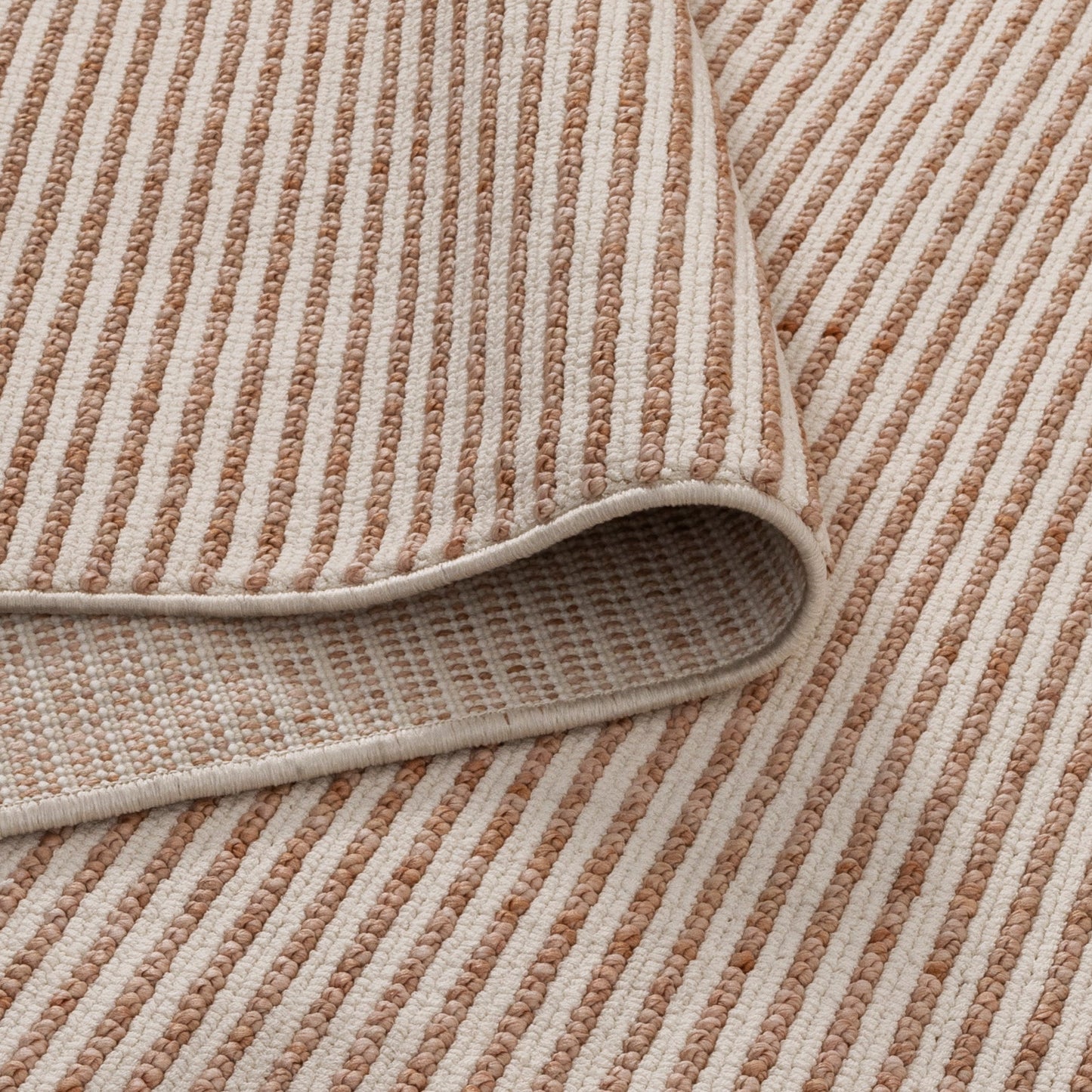 Berno | Loop Stripes Rug - Pink & Ivory