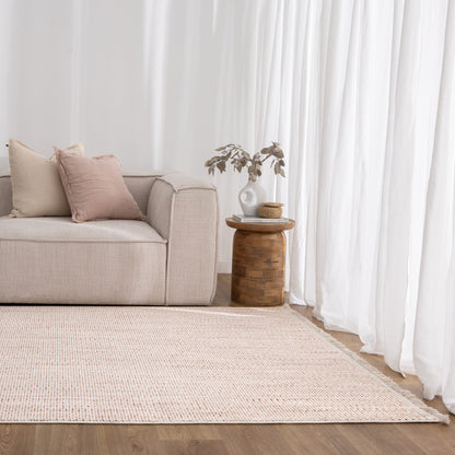 Berno | Loop Rug - Ivory & Pink