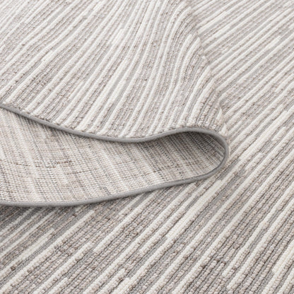 Berno | Loop Lines Rug - Silver & Ivory