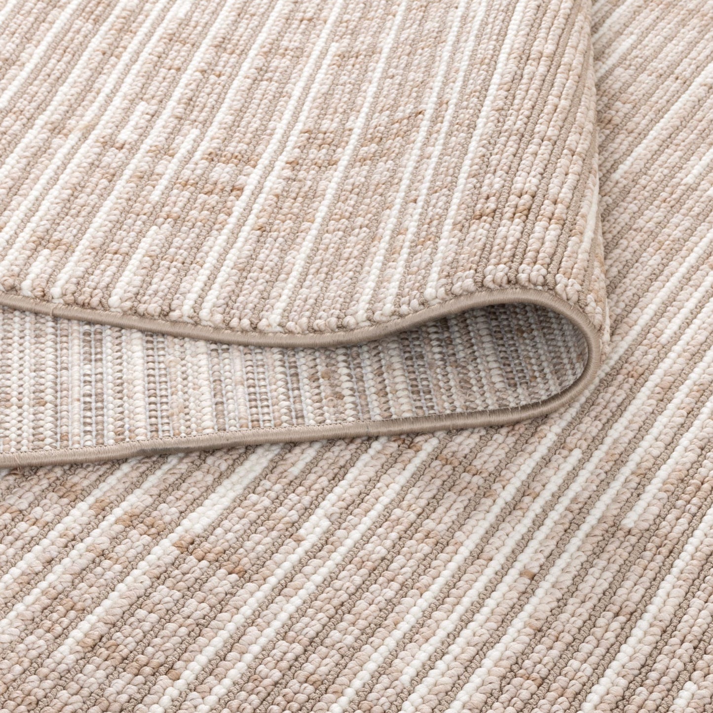 Berno | Loop Lines Rug - Beige & Ivory