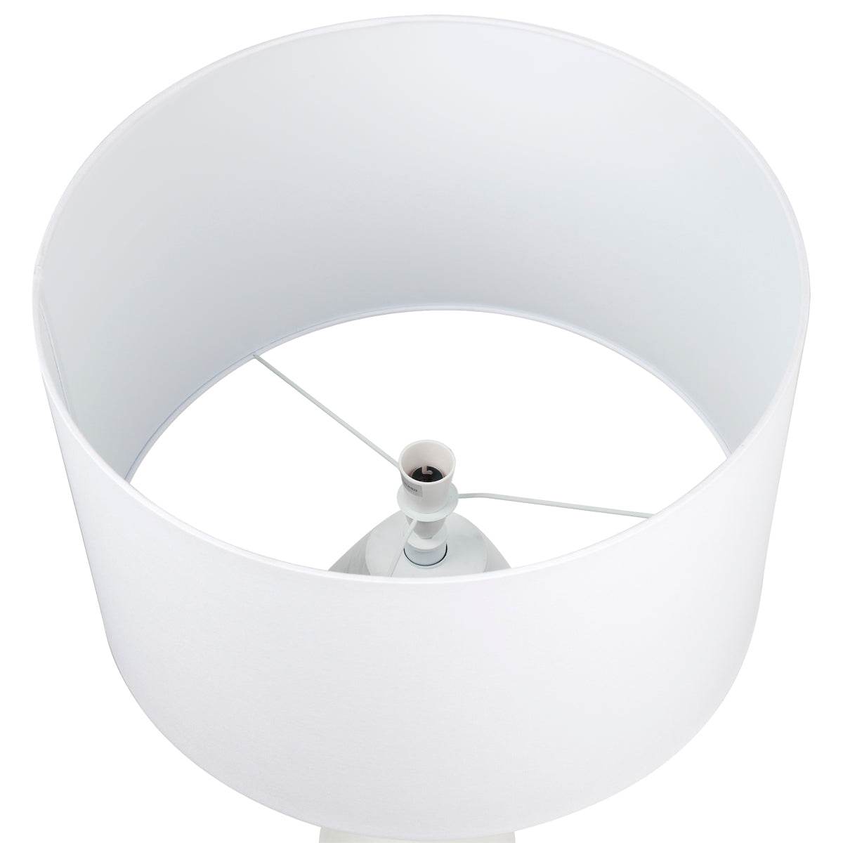 Avery | Resin Geometric Floor Lamp White - Mirra Interiors