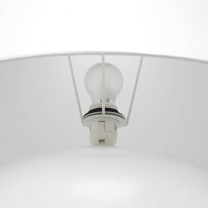Peyton | Ceramic Table Lamp White (White Shade) - Mirra Interiors