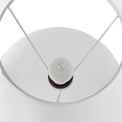 Peyton | Ceramic Table Lamp White (White Shade) - Mirra Interiors