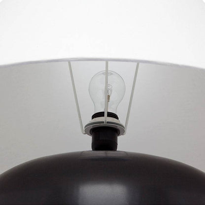Peyton | Ceramic Table Lamp Black (White Shade) - Mirra Interiors