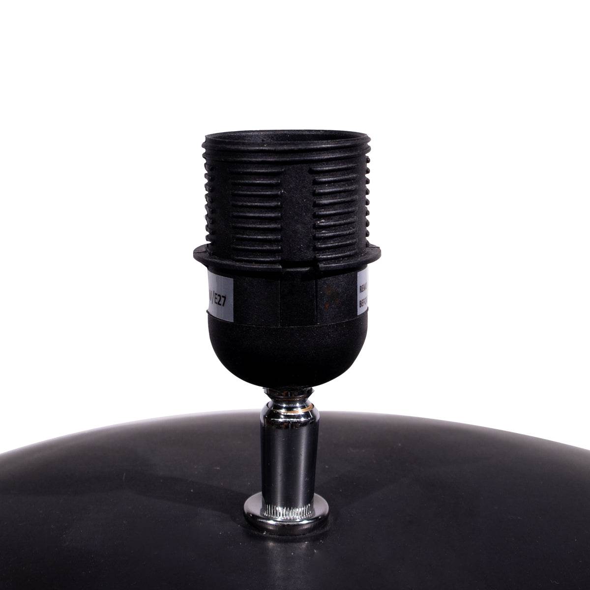 Peyton | Ceramic Table Lamp Black (Black Shade) - Mirra Interiors