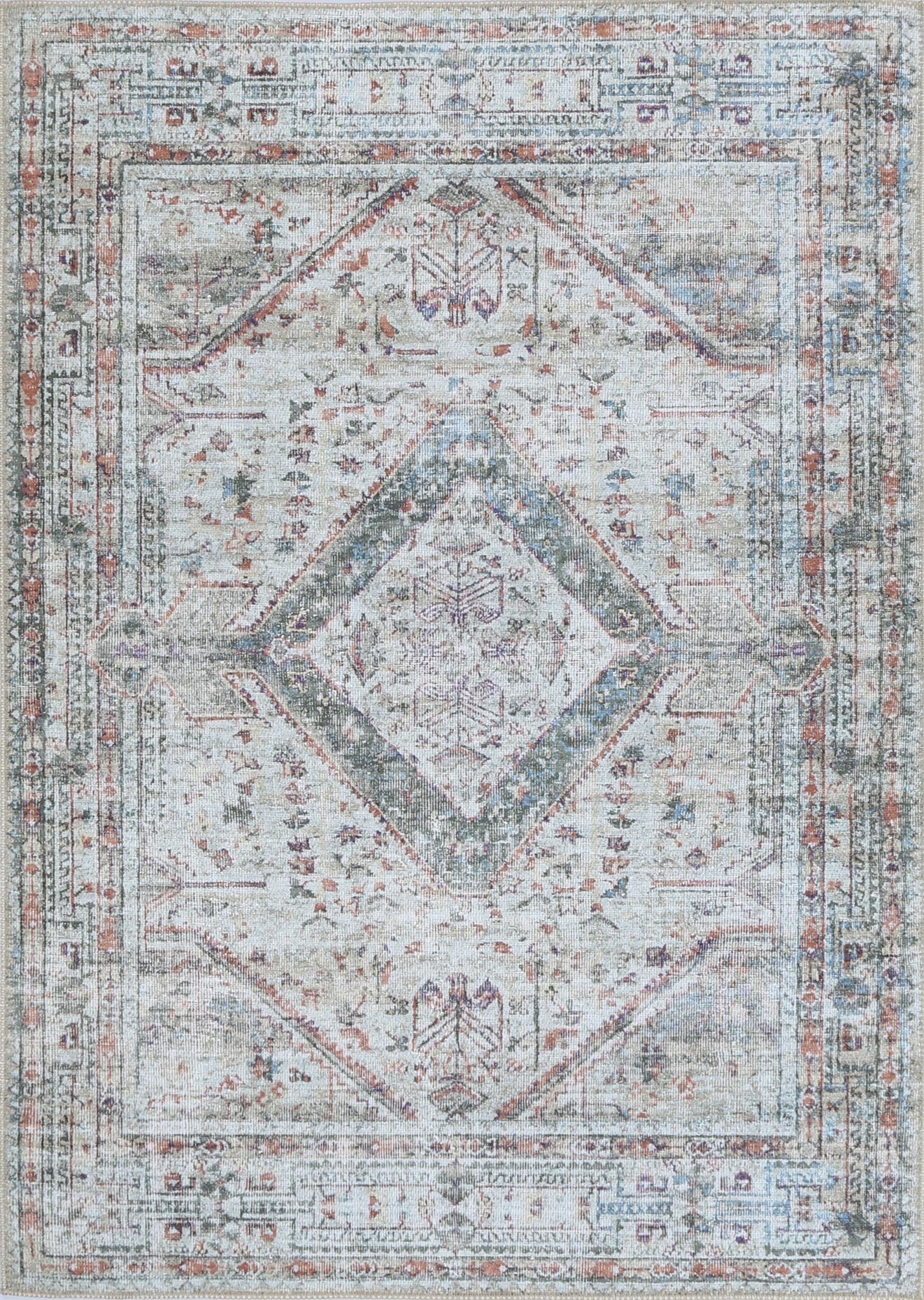 Babylon Nippur Multi Washable Rug - VTL0027-01
