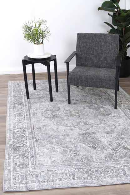 Babylon Arbela Grey Washable Rug - VTL1011-02