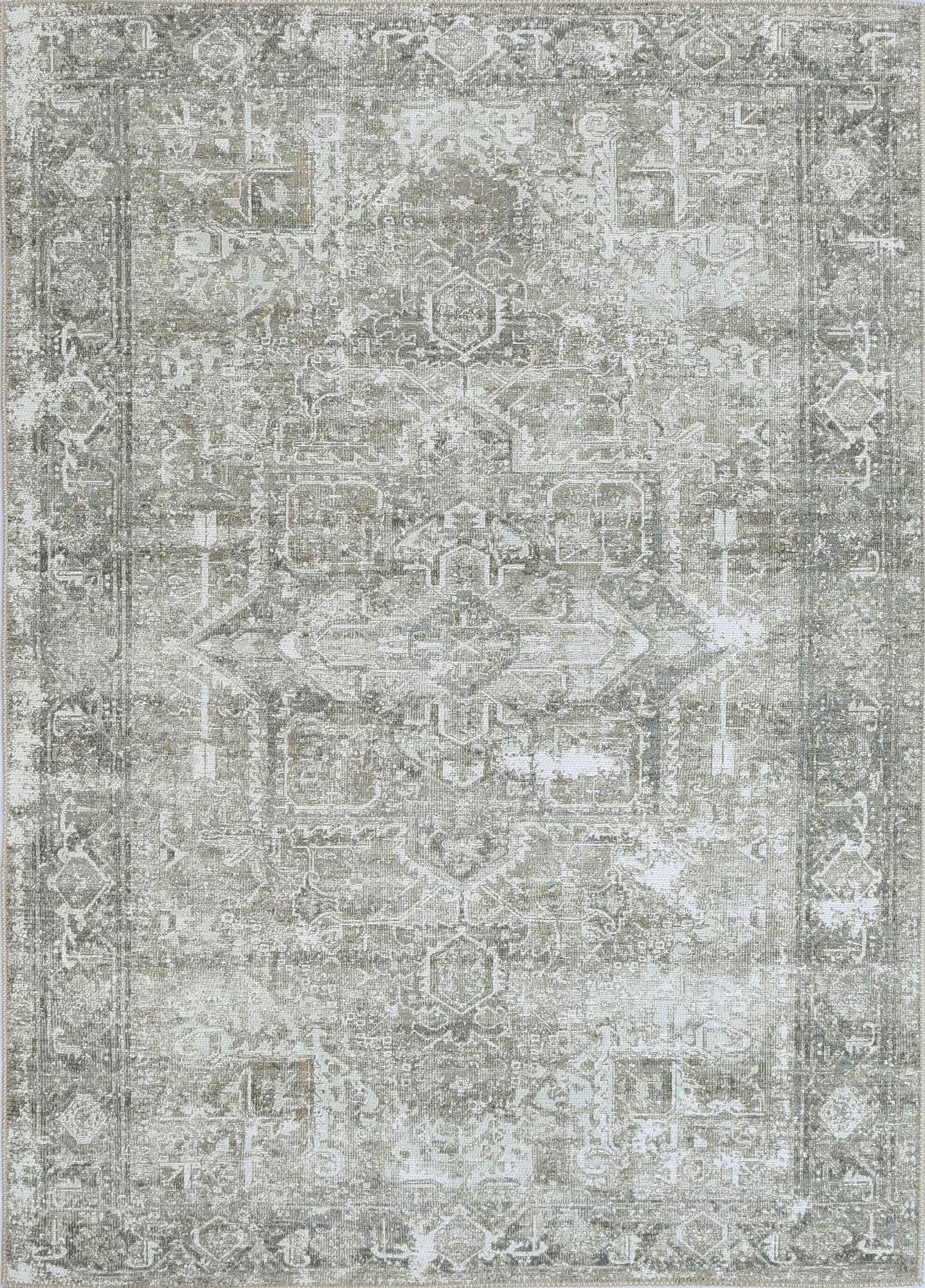 Babylon Nuzi Neutral Washable Rug - VTL1190-01